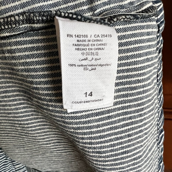 Girls Habitual size 14 open shoulder denim striped dress - Picture 4 of 5